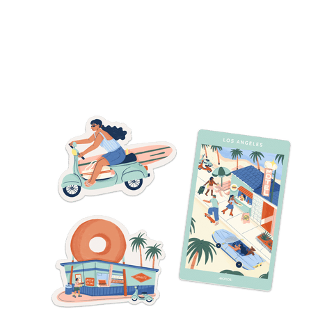 Los Angeles Destination Stickers